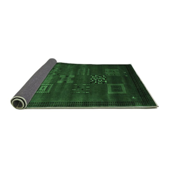 Sideview of Abstract Emerald Green Contemporary Rug, con602emgrn