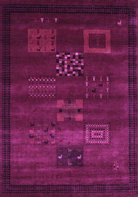 Abstract Purple Contemporary Rug, con602pur