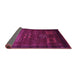 Sideview of Abstract Purple Contemporary Rug, con602pur