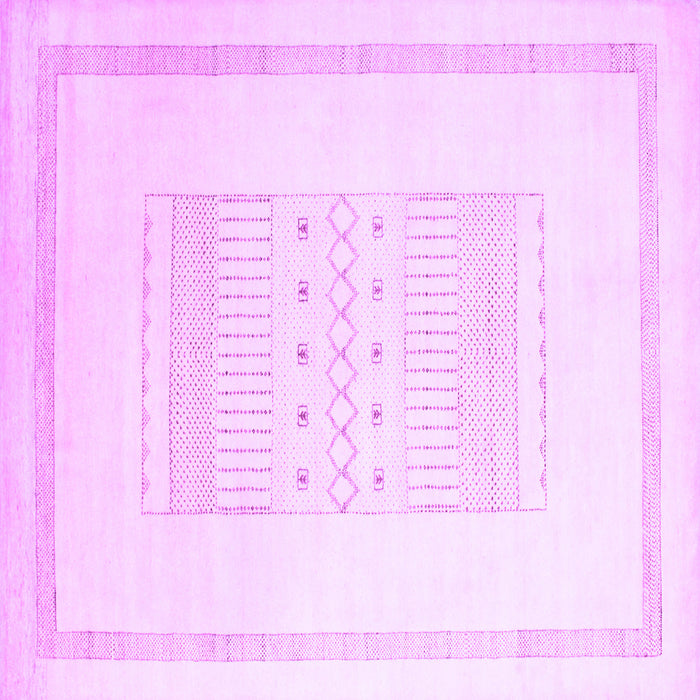 Square Solid Purple Modern Rug, con603pur