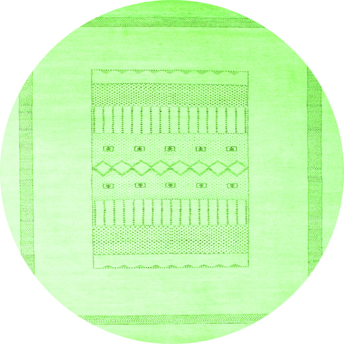 Square Solid Green Modern Rug, con603grn