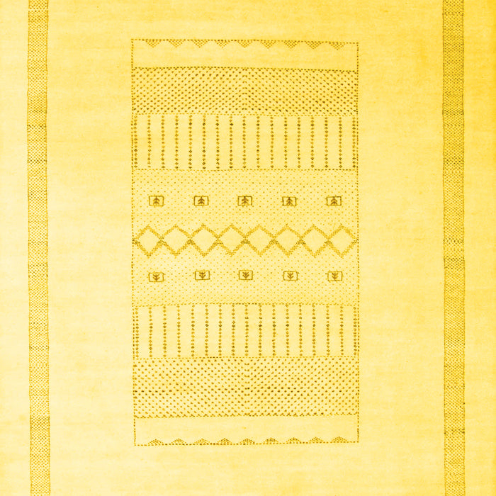 Solid Yellow Modern Rug, con603yw