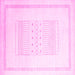 Square Solid Pink Modern Rug, con603pnk