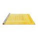 Sideview of Machine Washable Solid Yellow Modern Rug, wshcon603yw