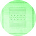 Round Solid Emerald Green Modern Rug, con603emgrn