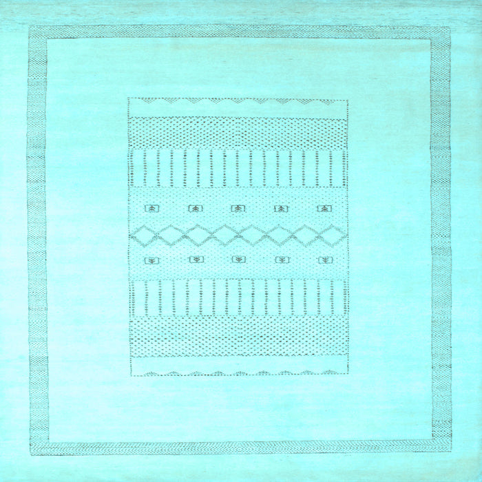 Square Solid Light Blue Modern Rug, con603lblu