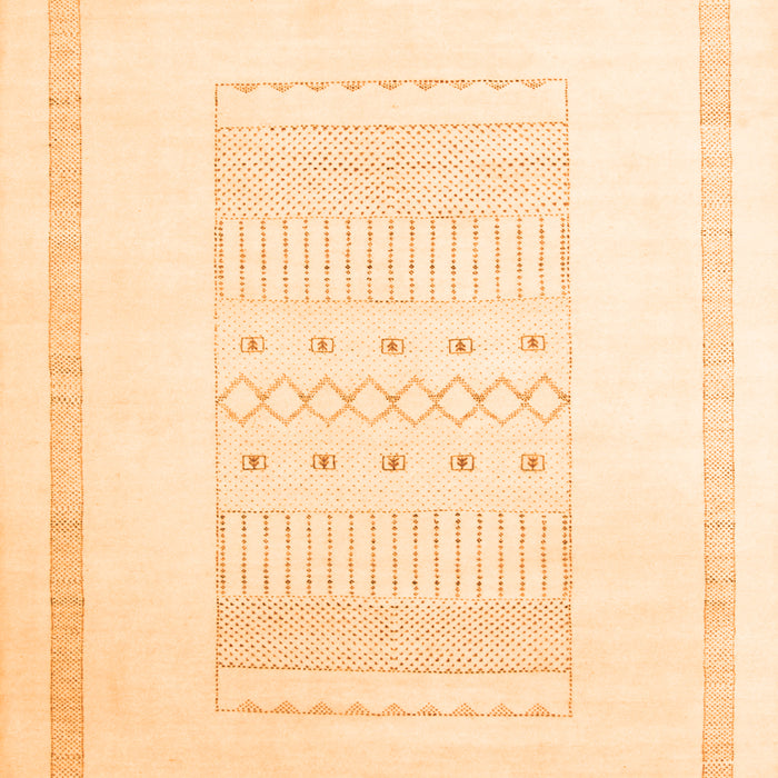Solid Orange Modern Rug, con603org