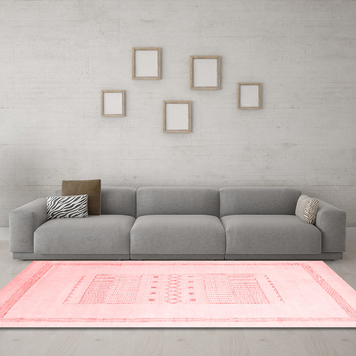 Modern Red Washable Rugs