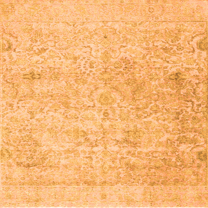 Serging Thickness of Abstract Orange Contemporary Rug, con604org