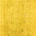 Square Abstract Yellow Contemporary Rug, con604yw