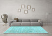 Machine Washable Abstract Light Blue Contemporary Rug in a Living Room, wshcon604lblu