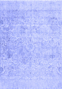 Abstract Blue Contemporary Rug, con604blu