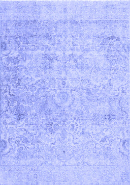 Abstract Blue Contemporary Rug, con604blu