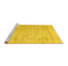 Sideview of Machine Washable Abstract Yellow Contemporary Rug, wshcon604yw