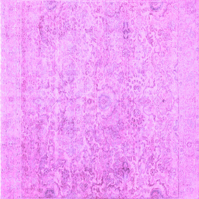 Square Abstract Purple Contemporary Rug, con604pur