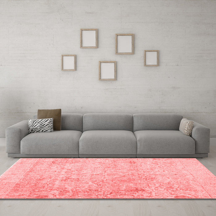 Contemporary Red Washable Rugs
