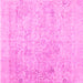 Square Abstract Pink Contemporary Rug, con604pnk