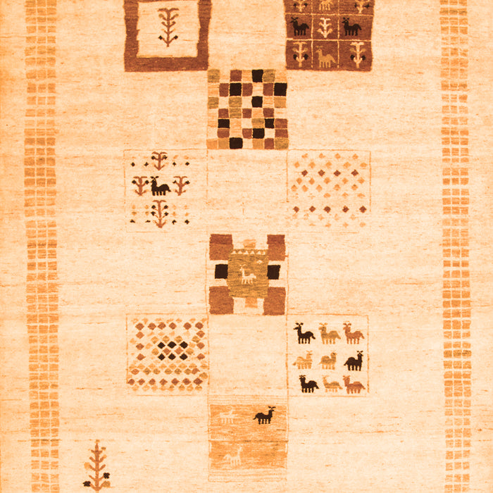 Solid Orange Modern Rug, con605org