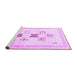 Sideview of Machine Washable Solid Purple Modern Area Rugs, wshcon605pur