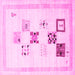 Square Solid Pink Modern Rug, con605pnk