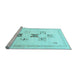 Sideview of Machine Washable Solid Light Blue Modern Rug, wshcon605lblu