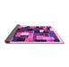 Sideview of Abstract Purple Contemporary Rug, con606pur