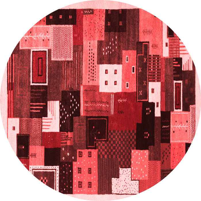 Machine Washable Abstract Red Contemporary Rug, wshcon606red