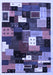 Abstract Blue Contemporary Rug, con606blu