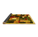 Sideview of Abstract Yellow Contemporary Rug, con606yw