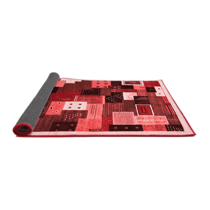 Abstract Red Contemporary Area Rugs