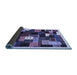 Sideview of Abstract Blue Contemporary Rug, con606blu