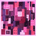 Square Abstract Pink Contemporary Rug, con606pnk