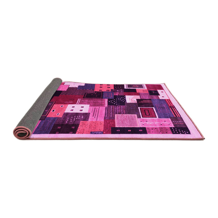 Sideview of Abstract Pink Contemporary Rug, con606pnk