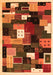 Abstract Orange Contemporary Rug, con606org