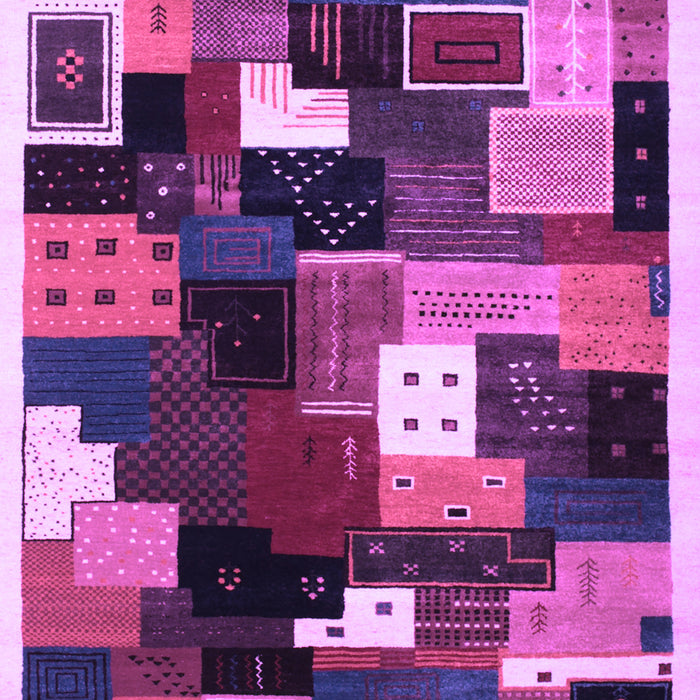Abstract Purple Contemporary Rug, con606pur