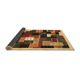 Sideview of Abstract Brown Contemporary Rug, con606brn