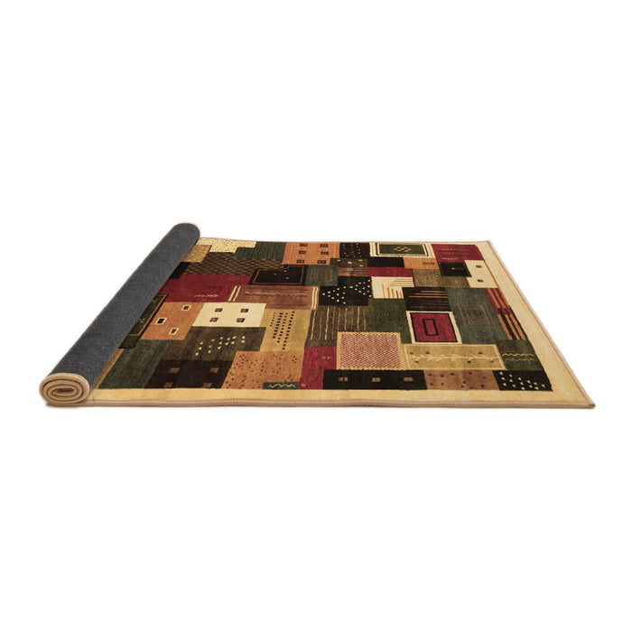 Sideview of Abstract Brown Contemporary Rug, con606brn