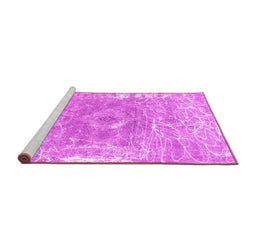 Sideview of Machine Washable Abstract Pink Contemporary Rug, wshcon607pnk