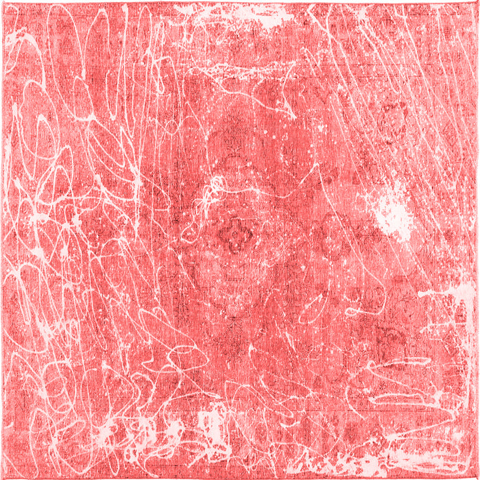 Abstract Red Contemporary Rug, con607red