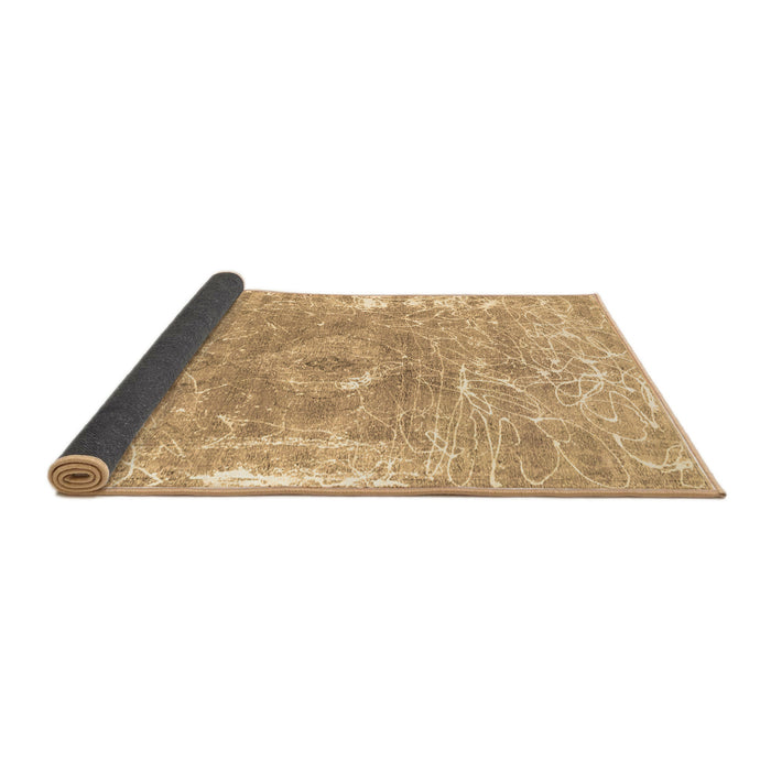 Sideview of Abstract Brown Contemporary Rug, con607brn