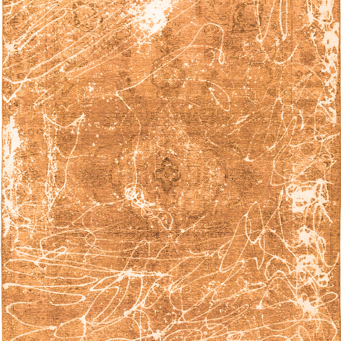 Serging Thickness of Machine Washable Abstract Orange Contemporary Area Rugs, wshcon607org