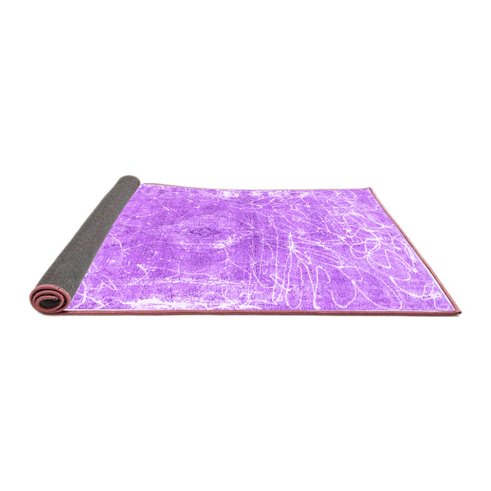 Sideview of Abstract Purple Contemporary Rug, con607pur