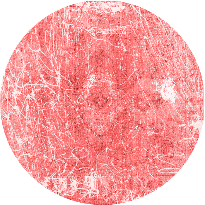 Abstract Red Contemporary Rug, con607red