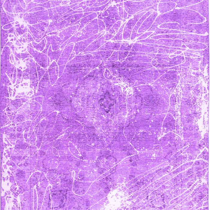 Abstract Purple Contemporary Rug, con607pur
