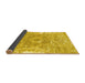 Sideview of Abstract Yellow Contemporary Rug, con607yw