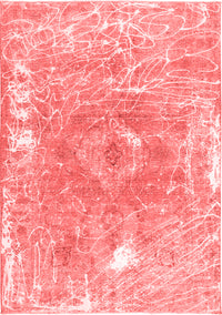 Abstract Red Contemporary Rug, con607red