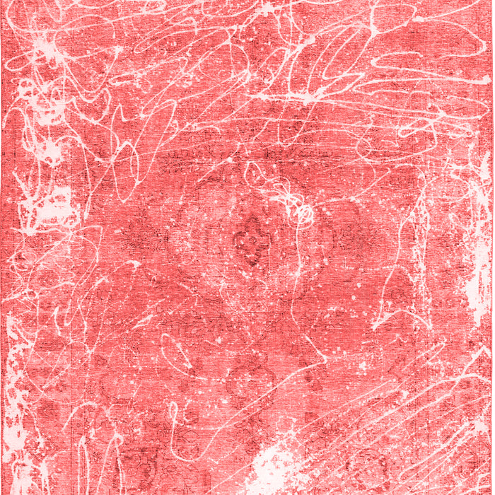 Abstract Red Contemporary Area Rugs