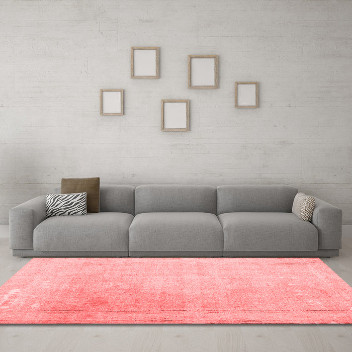 Contemporary Red Washable Rugs