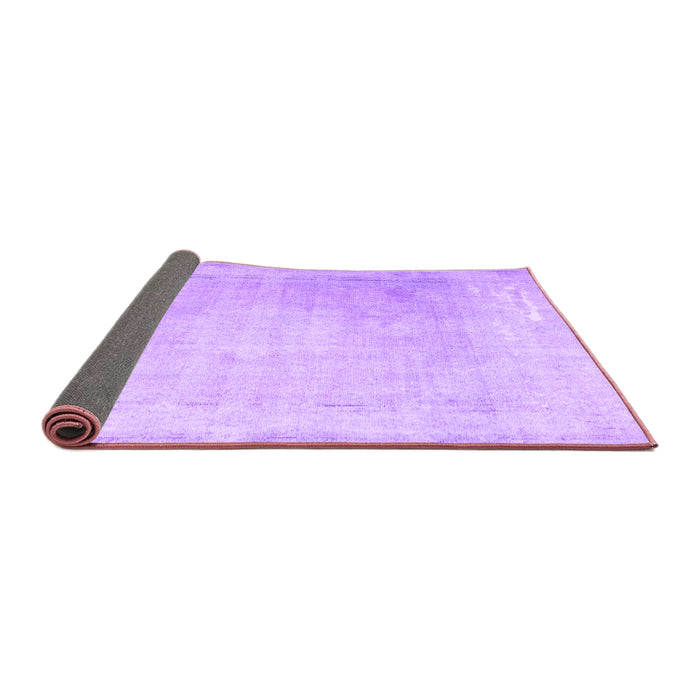 Sideview of Abstract Purple Contemporary Rug, con608pur