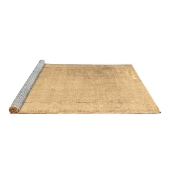 Sideview of Machine Washable Abstract Brown Contemporary Rug, wshcon608brn
